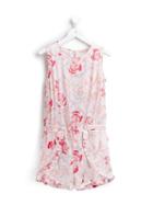 Miss Blumarine Floral Print Playsuit, Girl's, Size: 8 Yrs, Pink/purple