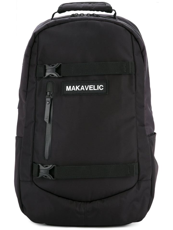 Makavelic Push Buckle Fastened Backpack - Black