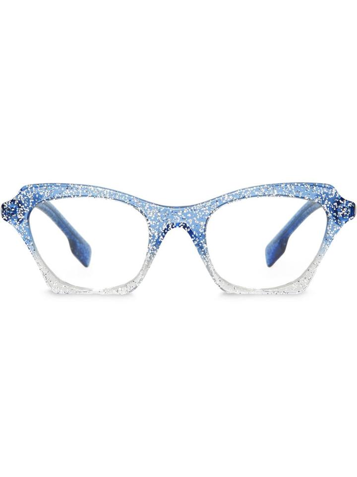 Burberry Glitter Detail Butterfly Optical Frames - Blue