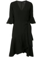 Olympiah Alice Ruffle Short Dress - Black
