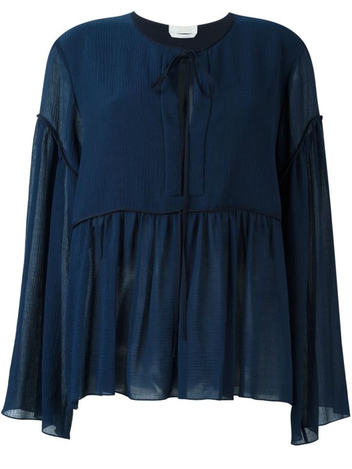 Chloé Pleated Tiered Blouse