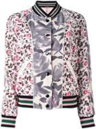 Coach - Printed Polyester Reversible Bomber Jacket - Women - Polyester/viscose - 8, Pink/purple, Polyester/viscose