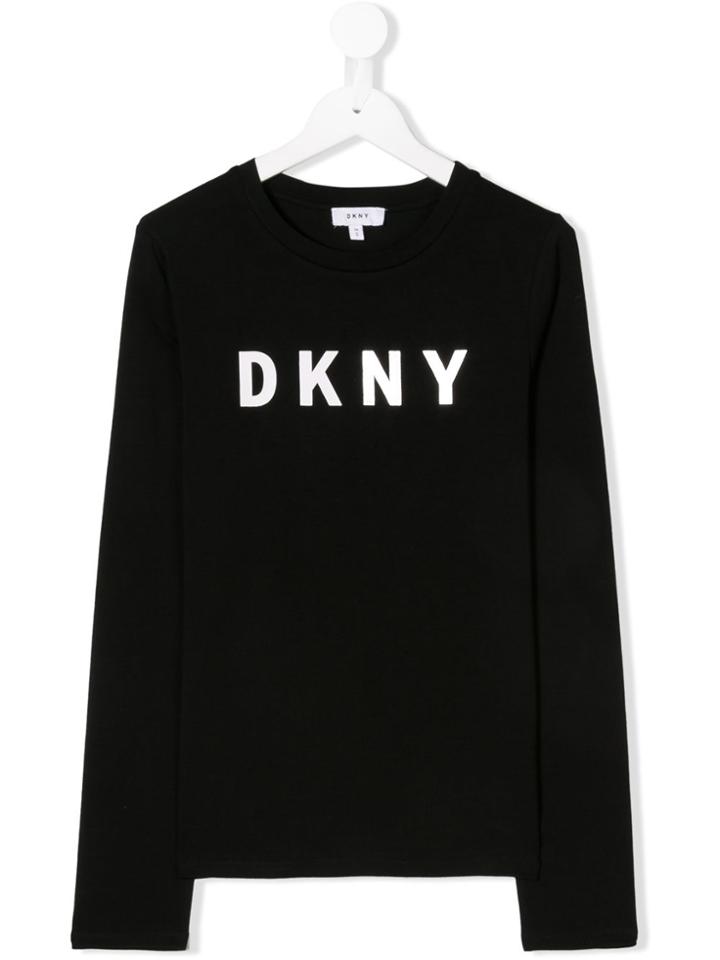 Dkny Kids Teen Long Sleeve T-shirt - Black