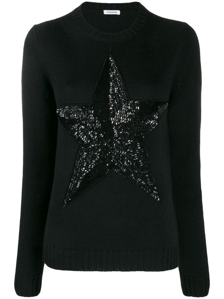 P.a.r.o.s.h. Sequinned Star Jumper - Black