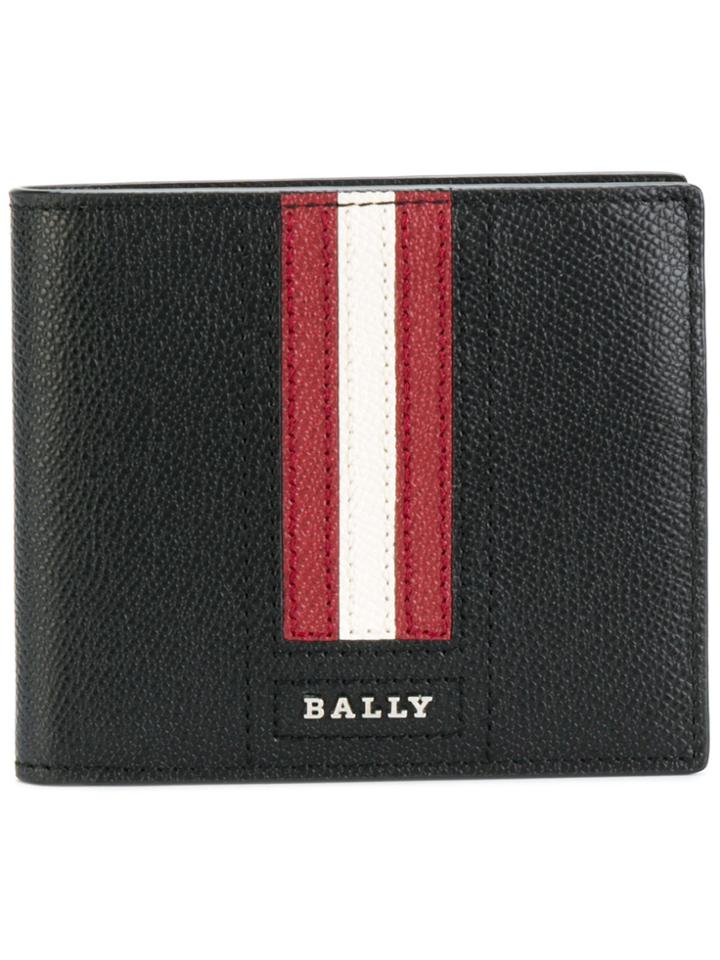 Bally Striped Billfold Wallet - Black