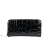 Baldinini Croc Effect Continental Wallet - Black