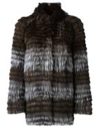 Yves Salomon Mid-length Coat - Brown