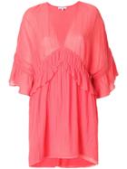 Iro Ruffled Sleeves Mini Dress - Pink