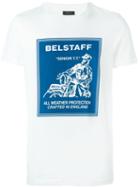 Belstaff Front Print T-shirt, Men's, Size: L, White, Cotton