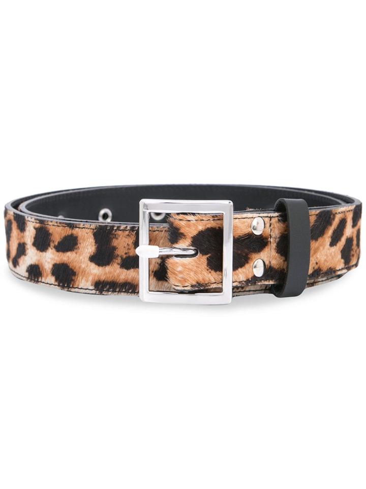 Amiri Leopard Print Belt - Brown
