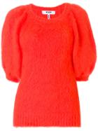 Msgm Knitted Sweater - Red