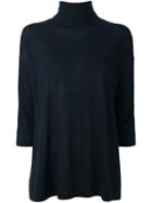 6397 Turtleneck Sweater, Women's, Size: Small, Blue, Merino