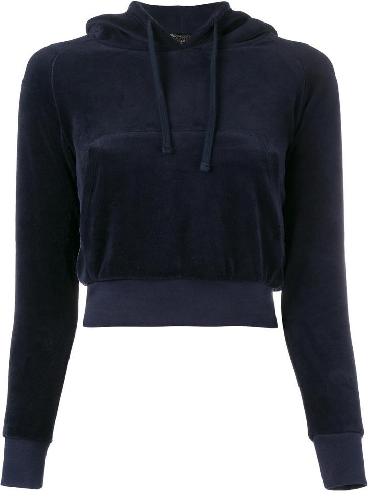 Vetements Vetements X Juicy Couture Velour Hoodie, Women's, Size: Large, Blue, Cotton/polyester