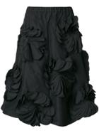 Paskal A-line Flower Skirt - Black
