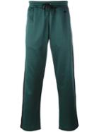 Ami Alexandre Mattiussi Contrast Band Track Pants, Men's, Size: Small, Green, Cotton/polyester