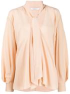 Givenchy Pussycat Bow Long-sleeved Blouse - Neutrals
