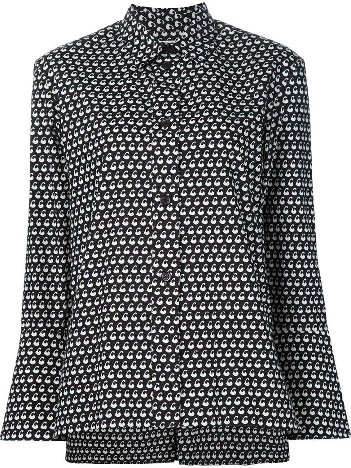 Marni 'petit' Print Shirt, Women's, Size: 42, Black, Cotton