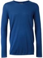 Laneus Fine Knit Jumper, Men's, Size: 52, Blue, Silk/cashmere