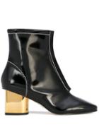 Proenza Schouler Square Toe Block Heel Boots - Black