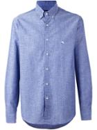 Etro Micro Paisley Print Shirt, Men's, Size: 44, Blue, Cotton