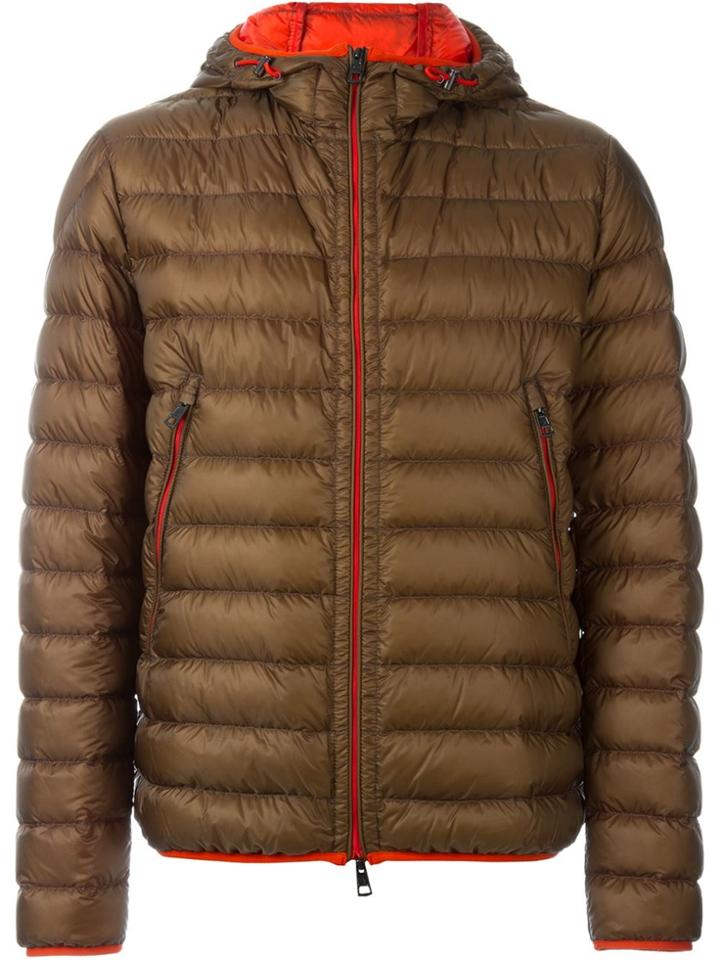 Moncler Hooded Padded Jacket - Brown