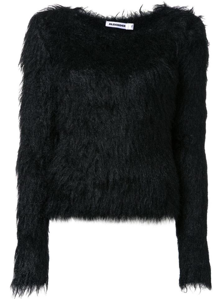 Jil Sander Furry Knitwear, Women's, Size: 36, Black, Polyamide
