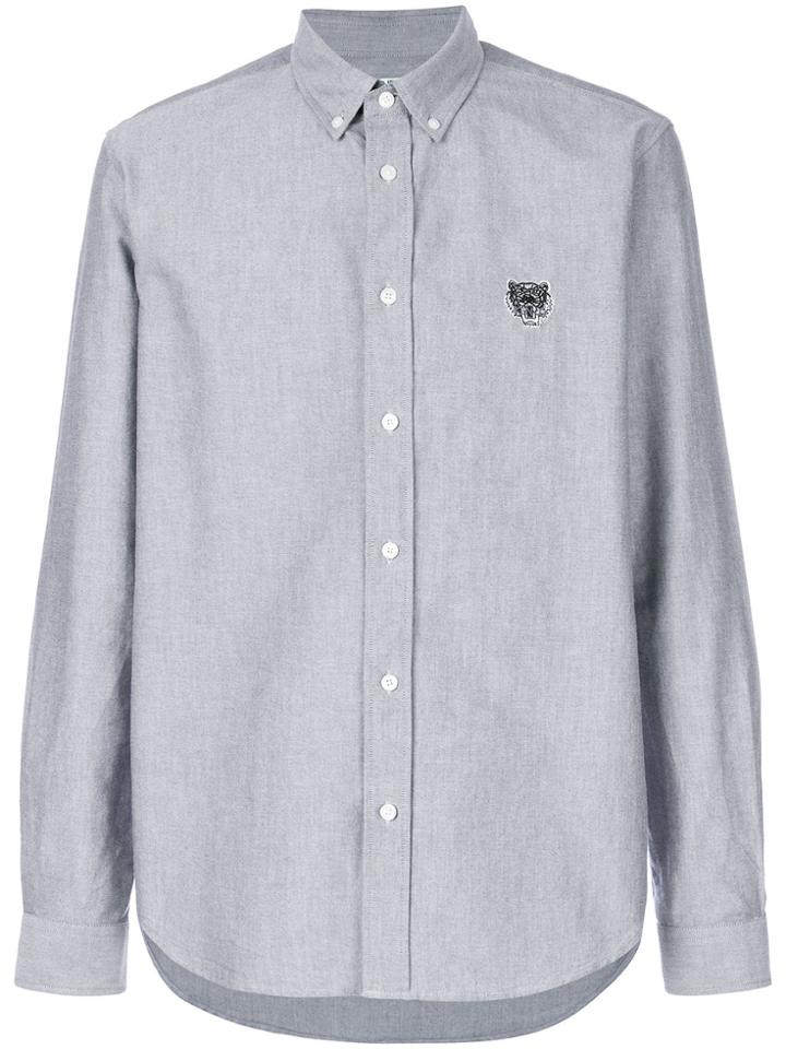 Kenzo Tiger Plaque Shirt - Grey