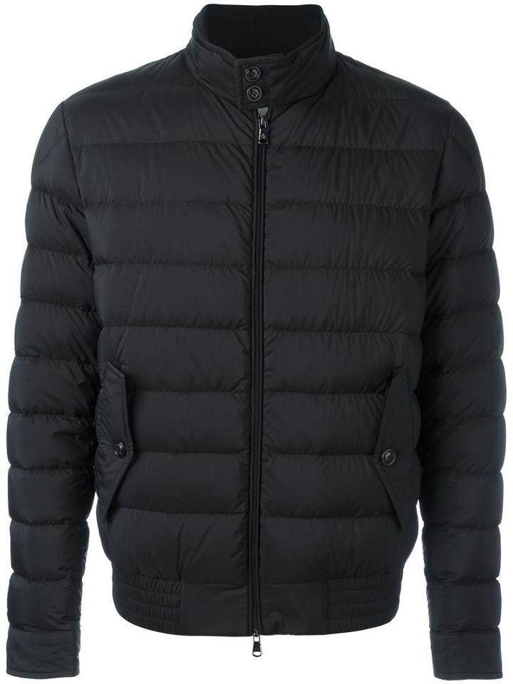 Moncler Ignace Padded Jacket, Men's, Size: Xl, Black, Calf Leather/feather Down/polyamide