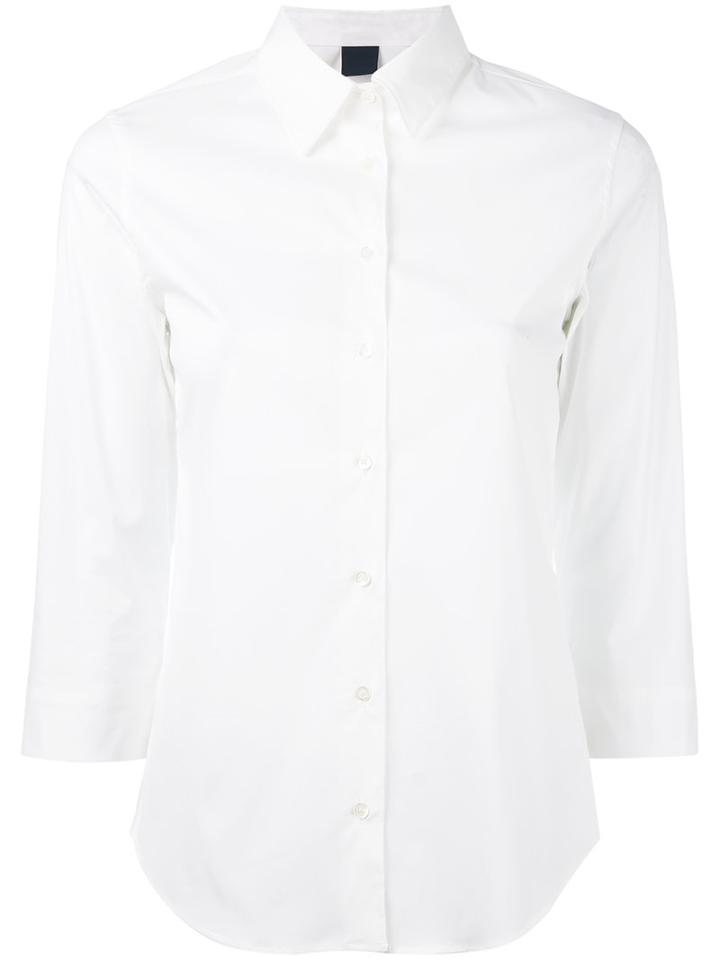 Aspesi - Three-quarter Sleeve Shirt - Women - Cotton/polyamide/spandex/elastane - 40, Women's, White, Cotton/polyamide/spandex/elastane