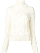 Jacob Cohen Patterned Loose Sweater - White