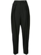 Nina Ricci Tapered High-rise Trousers - Black