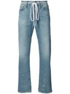 Off-white Baggy Distressed Jeans - Blue