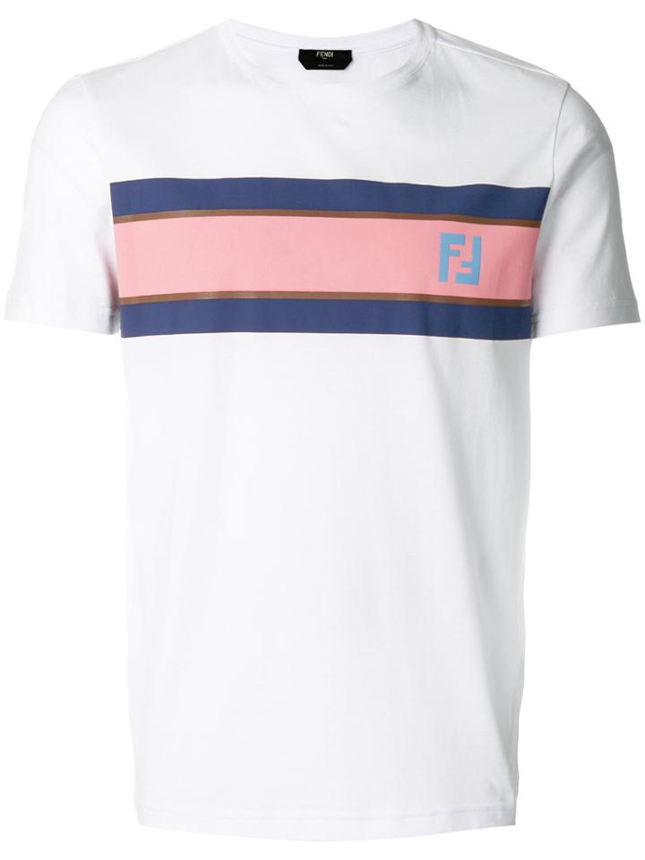 Fendi Printed Ff Logo T-shirt - White