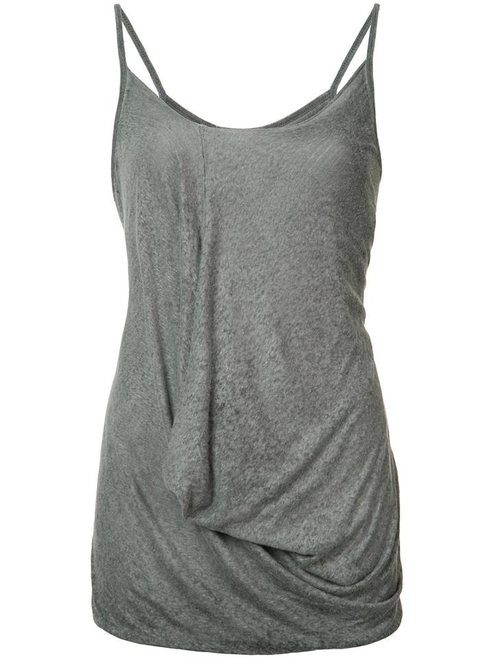 Lost & Found Ria Dunn Draped Top, Women's, Size: Large, Grey, Linen/flax/spandex/elastane