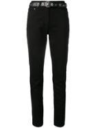 Moschino Belted Skinny Jeans - Black