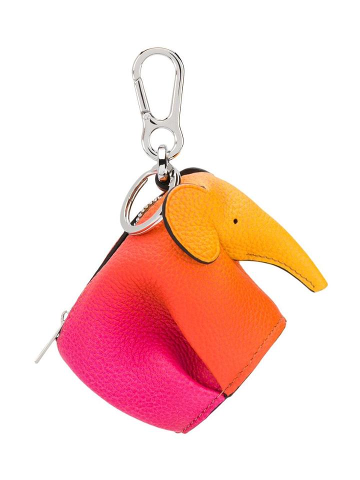 Loewe Elephant Bag Charm - Orange