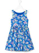 Ralph Lauren Kids - Floral Print Dress - Kids - Polyester - 10 Yrs, Blue