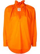 A Shirt Thing Ruffle Neck Shirt - Orange