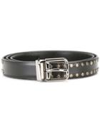 Dolce & Gabbana Studded Belt, Men's, Size: 95, Black, Calf Leather