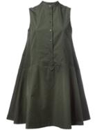 Aspesi Flared A-line Dress, Women's, Size: 40, Green, Cotton
