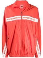 Wwwm Logo Embroidered Lightweight Jacket - Orange