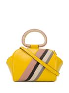 Tory Burch Diagonal Stripe Tote Bag - Yellow