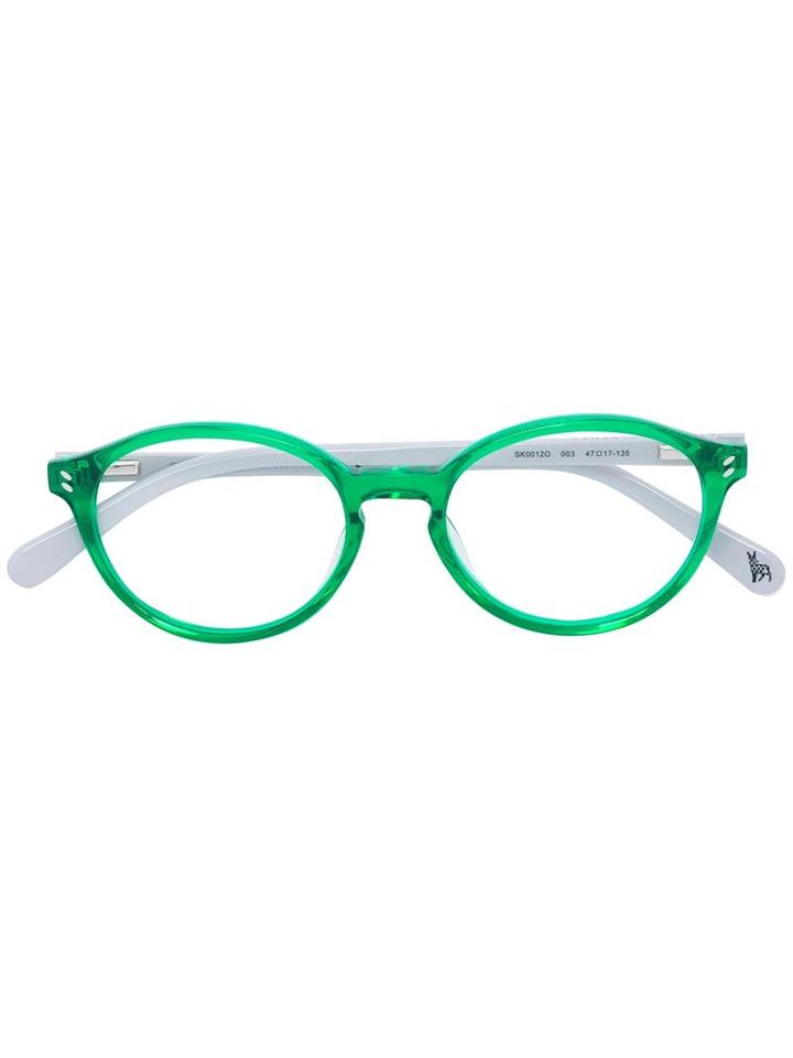 Stella Mccartney Kids Full Rim Oval Glasses, Green