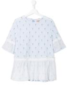 No21 Kids Palm Tree Print Blouse, Girl's, Size: 14 Yrs, Blue