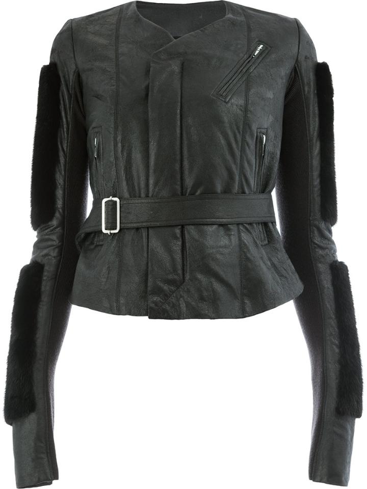 Rick Owens Belted Jacket - Black