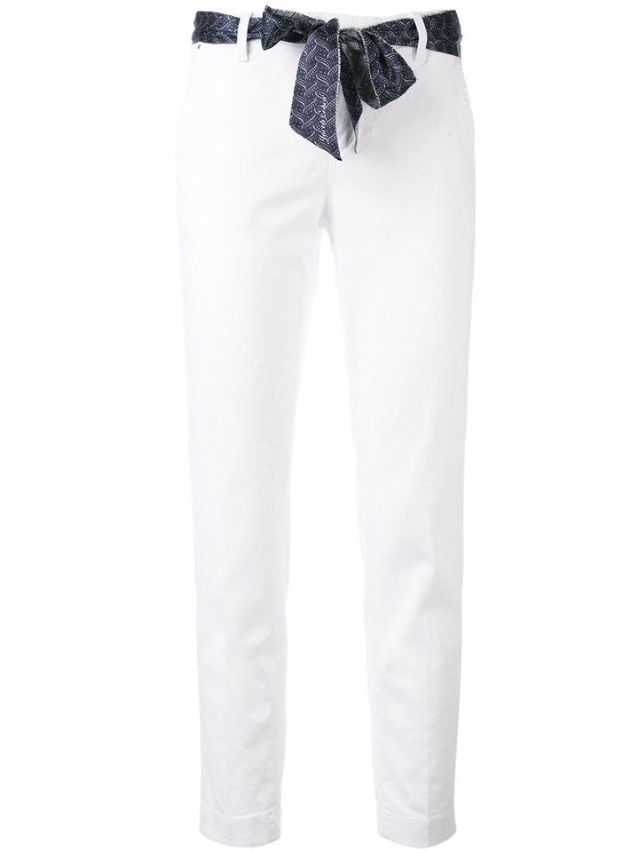 Jacob Cohen - Classic Cropped Trousers - Women - Cotton/spandex/elastane - 28, White, Cotton/spandex/elastane