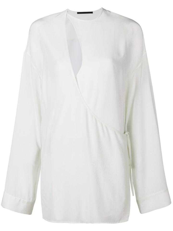 Haider Ackermann Asymmetric Front Blouse - White