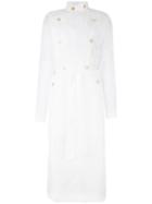 Loewe - Wrap Floral Lace Dress - Women - Cotton - 42, White, Cotton