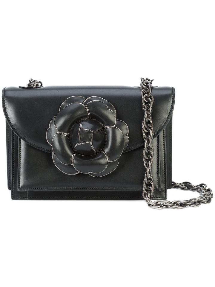 Oscar De La Renta Gardenia Clutch - Black