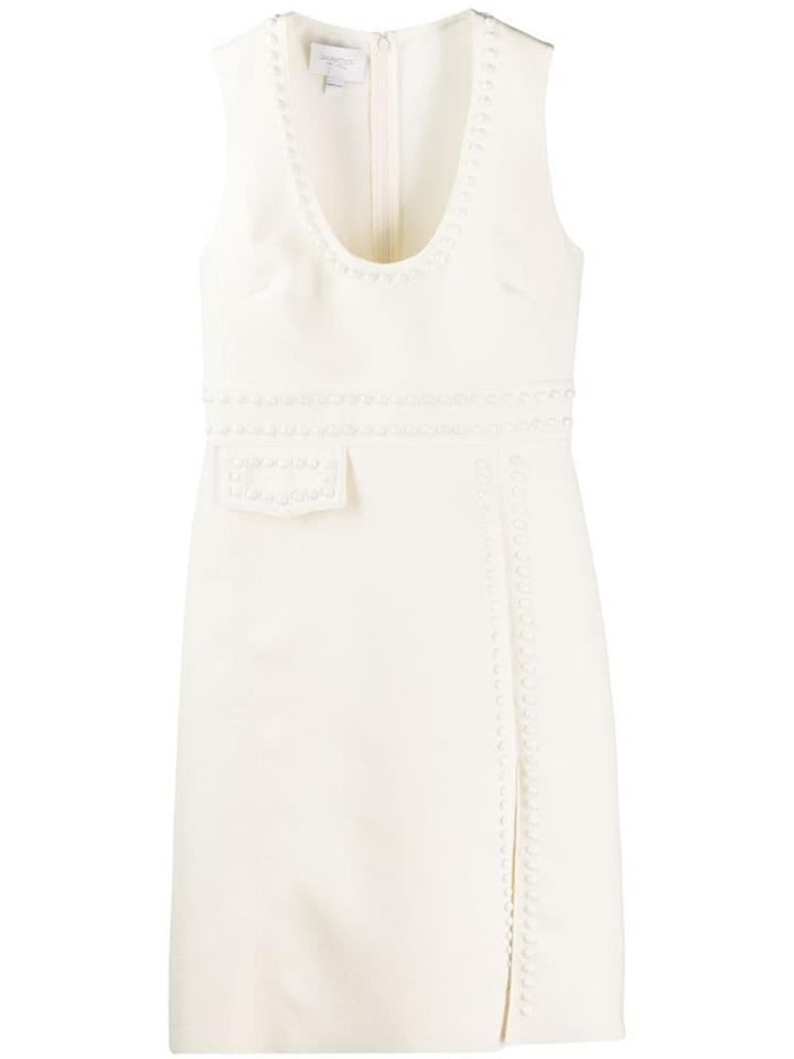Giambattista Valli Stud-detail Midi Dress - Neutrals